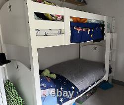 Cadre de lit superposé blanc étoile pour enfant
