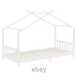 Cadre de lit superposé pour enfant de 3 pieds avec échelle en bois de pin, lit surélevé, toit de maison dans les arbres, lit superposé.