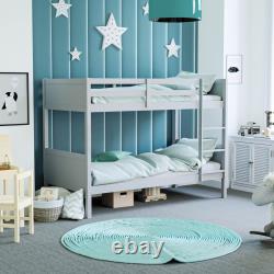 Lit superposé Gemini simple en pin massif de 3 pieds, mobilier de chambre à coucher pour enfants.