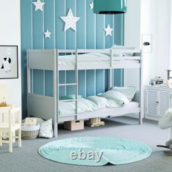 Lit superposé Gemini simple en pin massif de 3 pieds, mobilier de chambre à coucher pour enfants.