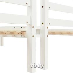 Lit superposé en bois de pin massif avec échelle et table pour 3 personnes, pour enfants, 3 pieds de longueur.