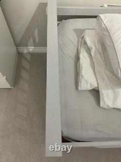 Lit superposé en bois gris Petit double et simple sans tiroir sous le lit