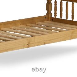 Lit superposé en bois, lit pour enfants en pin colonial avec 2 tailles et 4 options de matelas