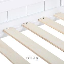 Lit superposé en bois pour enfants 3FT Lit mezzanine Cabane Blanc MJ