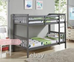 Lit superposé en bois pour enfants avec cadre de lit simple et matelas de 3FT - Lits superposés pour enfants, couchage pour enfants.