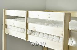 Lit superposé en pin massif de taille simple 3FT (90 cm) - cadre en bois robuste (EB23)