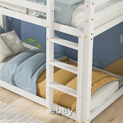 Lit superposé pour enfants en bois massif avec cadre de lit en pin solide de 3 pieds