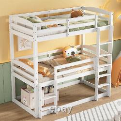 Lit superposé triple 3FT simple Haute Sleeper Enfants Cadre de lit en bois Mobilier de chambre