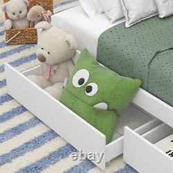 Lits superposés 3ft simple 4ft6 double lit enfants couchette haute en bois de pin cadre de lit QH