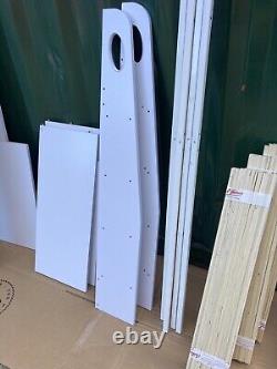 Lits superposés blancs Julian Bowen Orion avec tiroir de rangement et étagères + un matelas